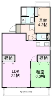 ハイツ御殿場【301号室】の間取り