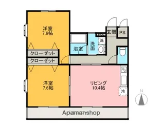 RUNAROSSA沼津【2階】の間取り
