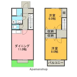 パステルビレッジ【1階】の間取り