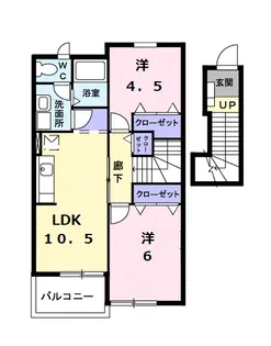 サンパティーク・メゾン【2階】の間取り