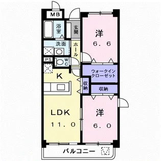 グランシェーネ【3階】の間取り