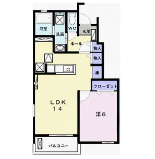 ヒルズ・セレッソ【1階】の間取り