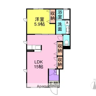 CASAさくらA・B【1階】の間取り