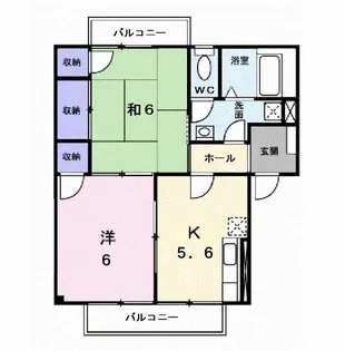 グランポルテ 木の宮Ⅰ【2階】の間取り
