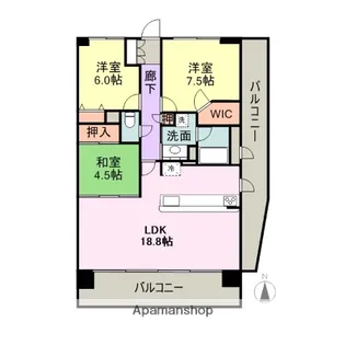 ポレスター長泉シティコート【203号室】の間取り