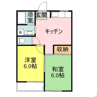 メゾンベルウッドF【2階】の間取り