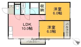 メゾンマキセキ【3階】の間取り