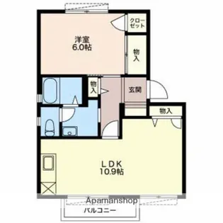 プラムフィールドA【1階】の間取り