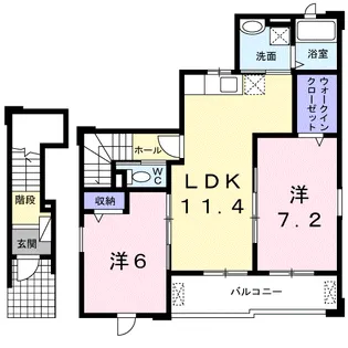 フィオーレA【2階】の間取り
