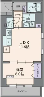 ソレイユ北田町【4階】の間取り