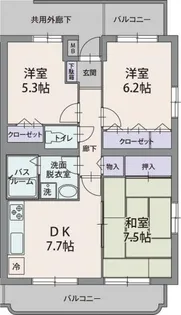 グランディール【4階】の間取り