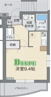 パセオ桜川【4階】の間取り