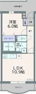 フィールドコート クレア【C 402号室】の間取り