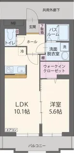 サンフィールド イースト【1階】の間取り