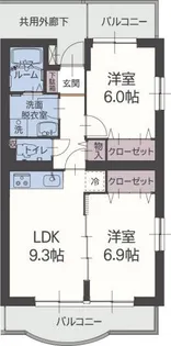 ソレアード・S【1階】の間取り