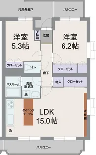 アウローラ桜堤【4階】の間取り