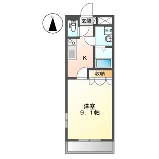 ボザール峯【1階】の間取り