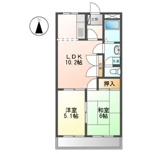 シャトー長沢【2階】の間取り