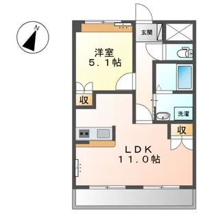 サンモール中島B【1階】の間取り