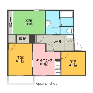三島コリーナ【1階】の間取り