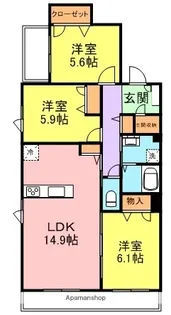 BELLA FORESTA 柊【2階】の間取り