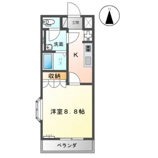 ウィンフィールド【203号室】の間取り