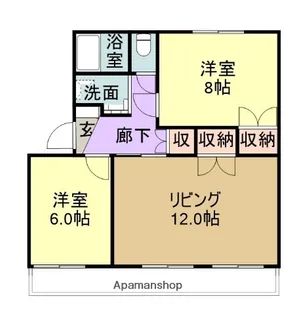 野知マンションB【3階】の間取り