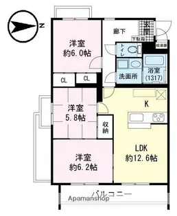 Gold palace【3階】の間取り