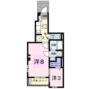 メイプルコート【105号室】の間取り