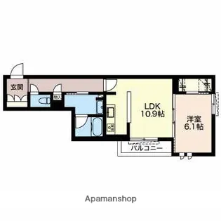 EL ALIVIO東本町【202号室】の間取り
