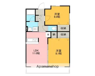 エルカーサ沼津【2階】の間取り