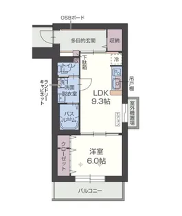 カーム ビスタ【1階】の間取り