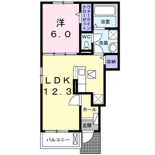 ブラン ノワール【1階】の間取り