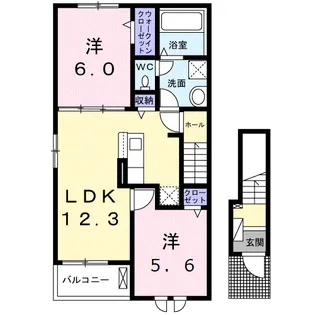 ブラン ノワール【2階】の間取り