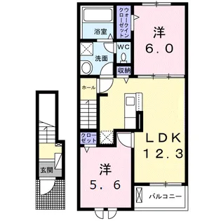 ブラン ノワール【2階】の間取り