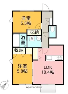 BLOOMTAKEHARA A棟【1階】の間取り