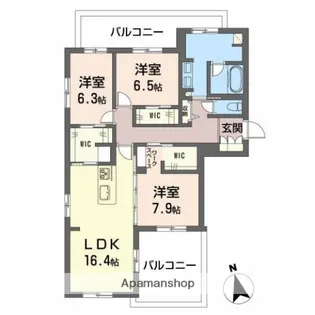 PROMENADE長泉【4階】の間取り