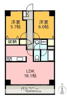 フラッツ・ホリー【3階】の間取り