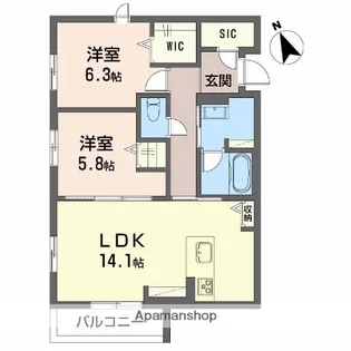 セントリビエ【1階】の間取り