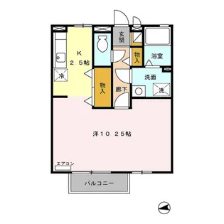 リジョンロード加茂川【2階】の間取り