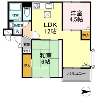 コンフォート杉山【1階】の間取り