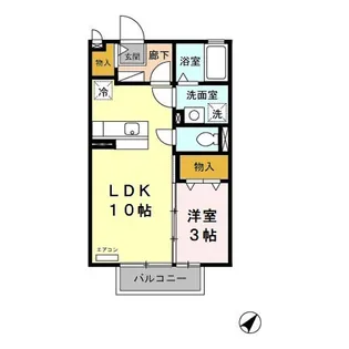 セジュール石原坂【2階】の間取り