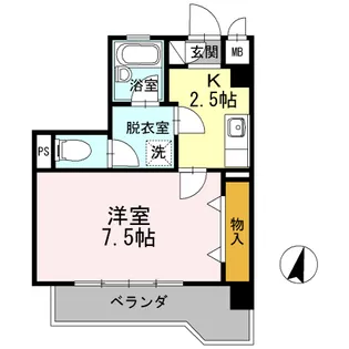 グランメゾン白瀧公園【6階】の間取り