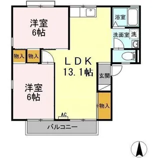 岩崎ハイツ B【1階】の間取り