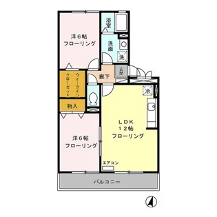 賀茂川ガーデンプレイス C【2階】の間取り