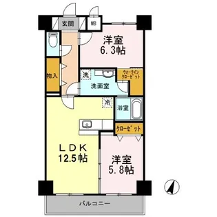 M・F・N ETERNITY(エムエフエヌエタニティ)【7階】の間取り