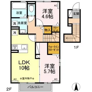 COZIER HOUSE【2階】の間取り