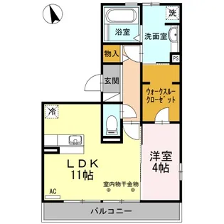 ウエスト フィールド B棟【3階】の間取り