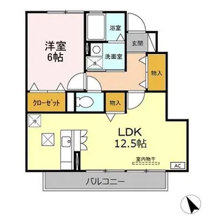 ローズコートS【1階】の間取り