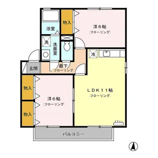 コーポ・ユリ 5【2階】の間取り